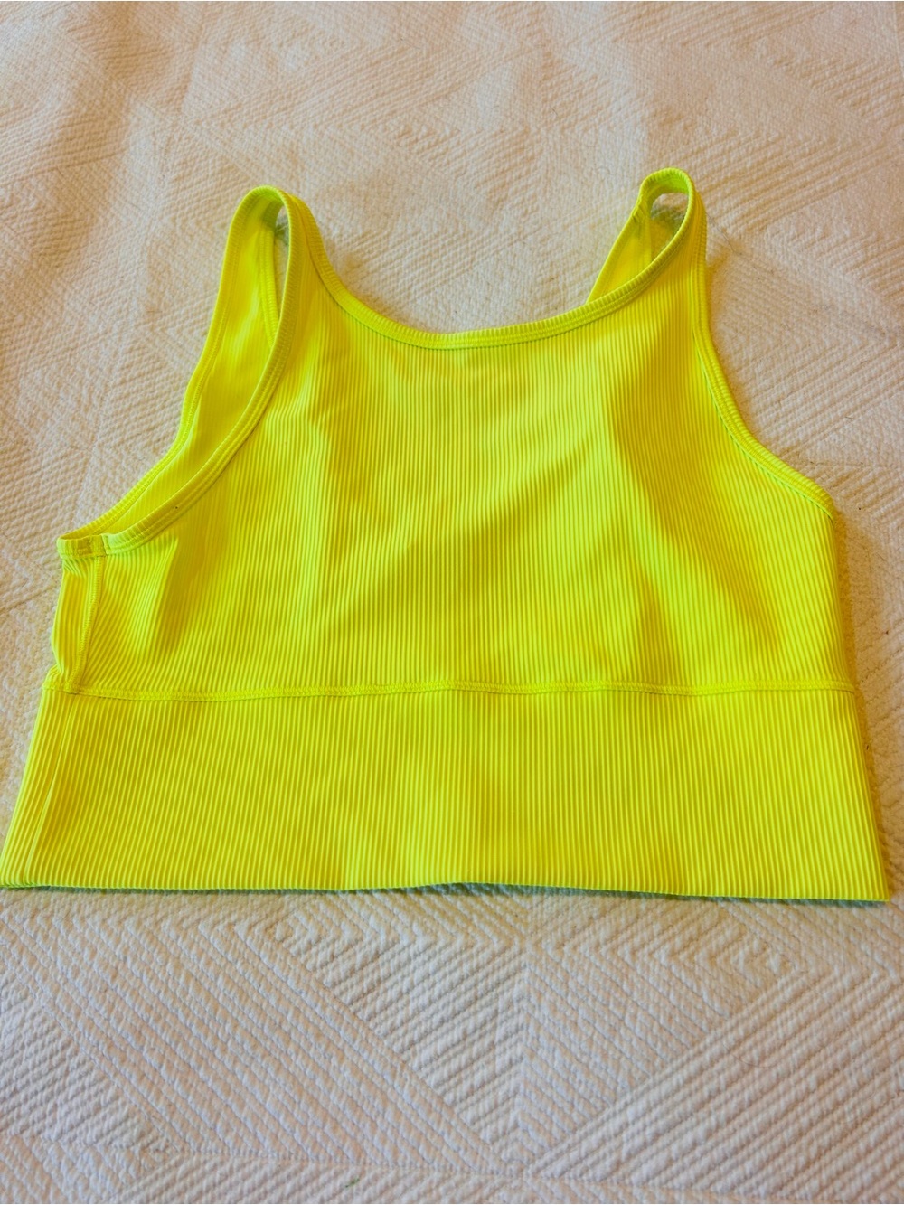 Lululemon neon cropped tank size 10